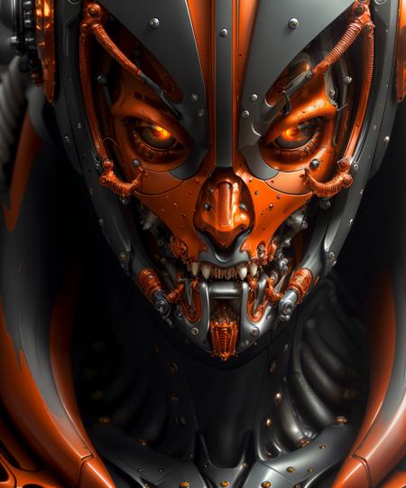 30556-260300370-a  close up symmetrical portrait of a cyberpunk gangster, biomechanical, mshn robot, splashes of orange red, hyper realistic, in.png